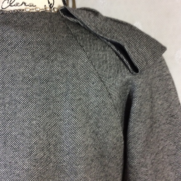 Twelfth St Black Ivory Tweed Crop Unique Blazer M - Picture 8 of 10